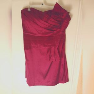 Burgundy Strapless dress size 22W brand: Ross